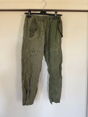 freecity Olive Green Patchwork Cargo Pants for Men